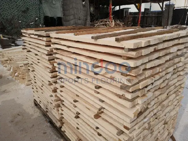 Neatly arranged wooden floorboards