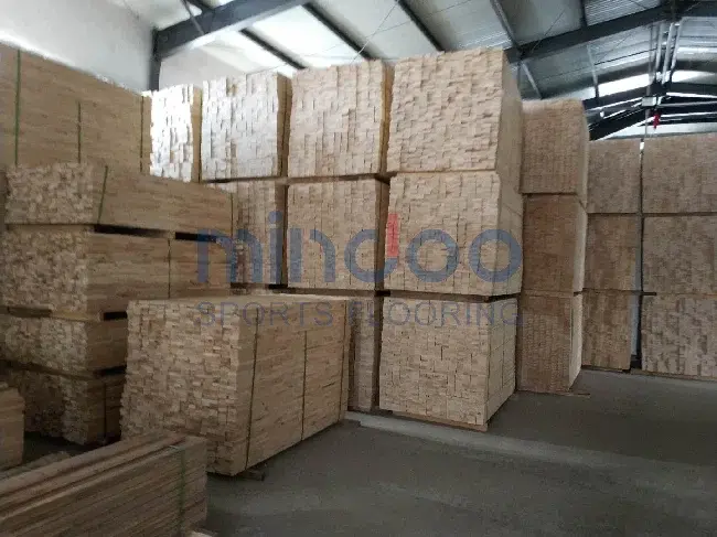 Wooden flooring waiting to dry