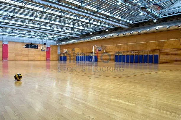 Clean and bright indoor basketball court Clean and bright indoor basketball court