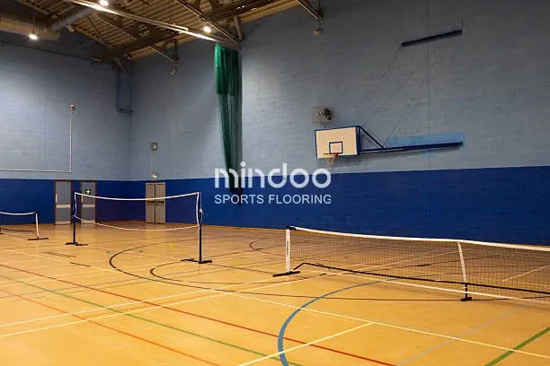 Badminton court maple wood flooring-mindoo-indoor sports venues Badminton court maple wood flooring-mindoo-indoor sports venues