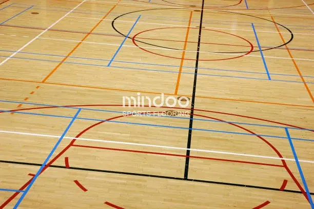 Natural light brown beech sports flooring-mindoo