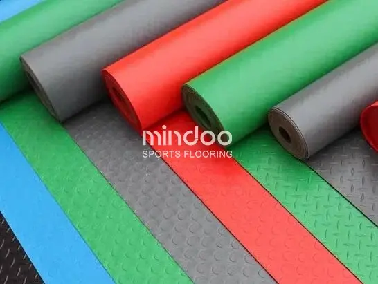 Different colored PVC basketball flooring-mindoo