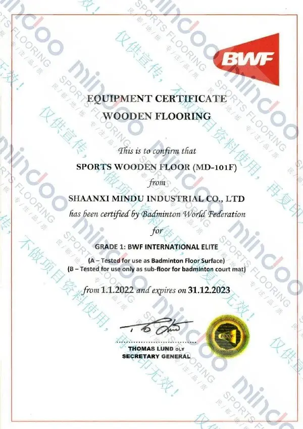 BWF certification-mindoo BWF certification-mindoo