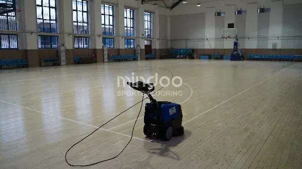Cleaning and maintenance of solid wood sports flooring