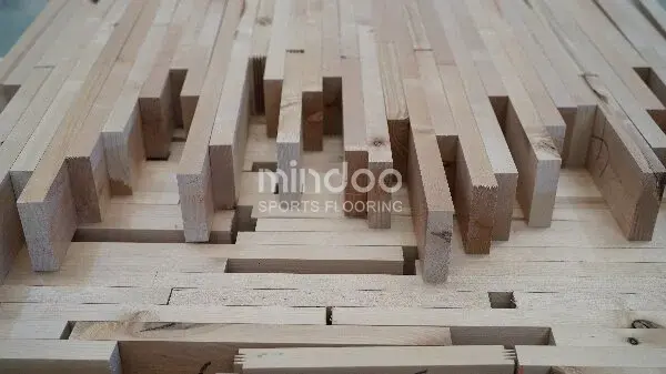 Well-cut hardwood with clear wood grain