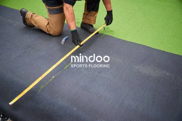 Installation of PVC badminton flooring