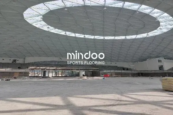 Site assessment before installing sports wood flooring in badminton hall