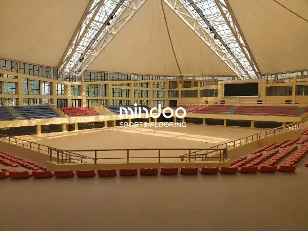 modern basketball courts-mindoo-Gymnasium floor systems
