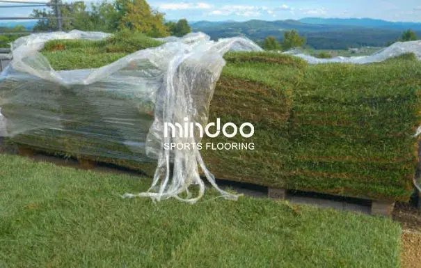 Artificial turf transport packaging for football-mindoo Artificial turf transport packaging for football-mindoo