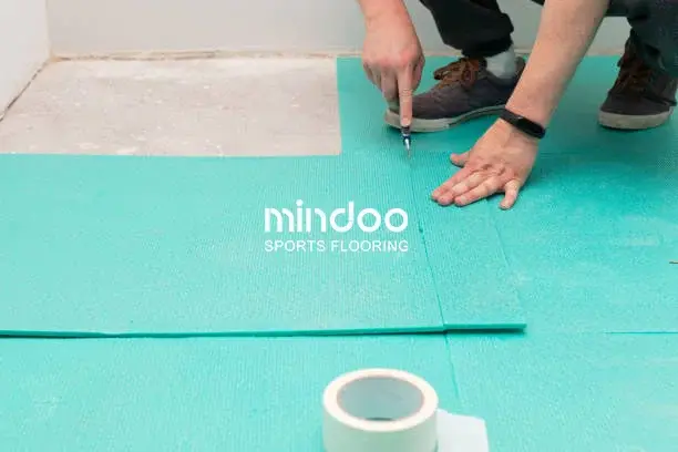 PVC sports flooring installation process-mindoo