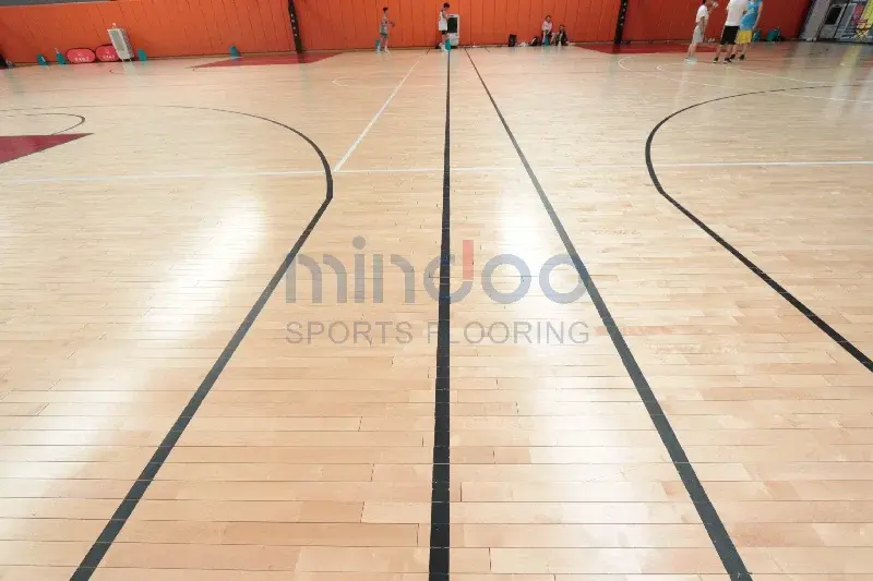 hardwood basketball court flooring-mindoo-sports facility